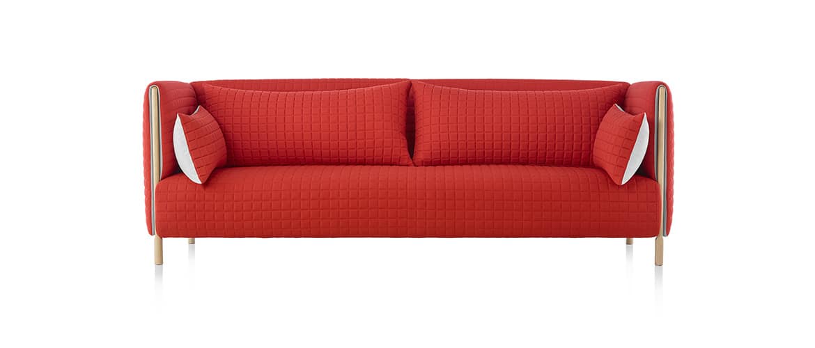 Canapé-rouge-design-herman-miller