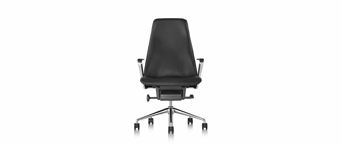 Chaise-bureau-en-cuire-noir-herman-miller