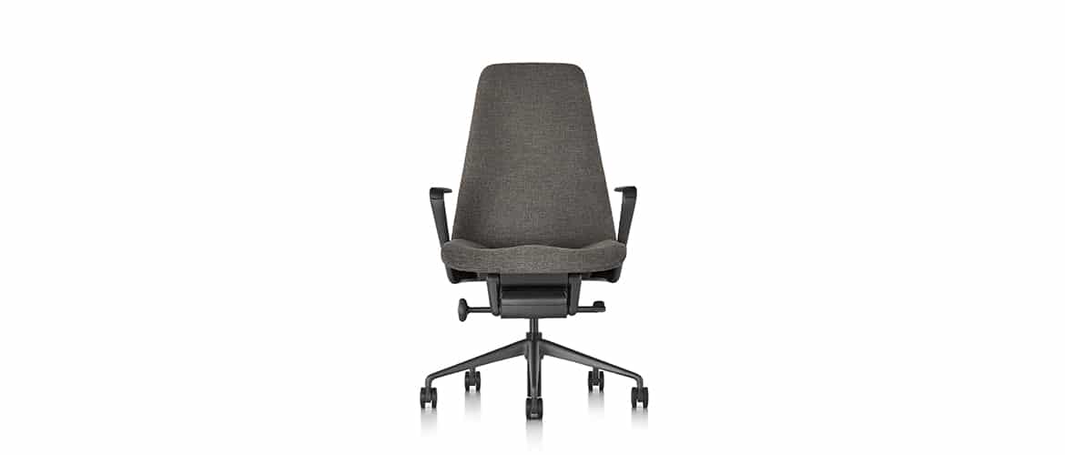 Chaise-bureau-en-tissu-brune-herman-miller